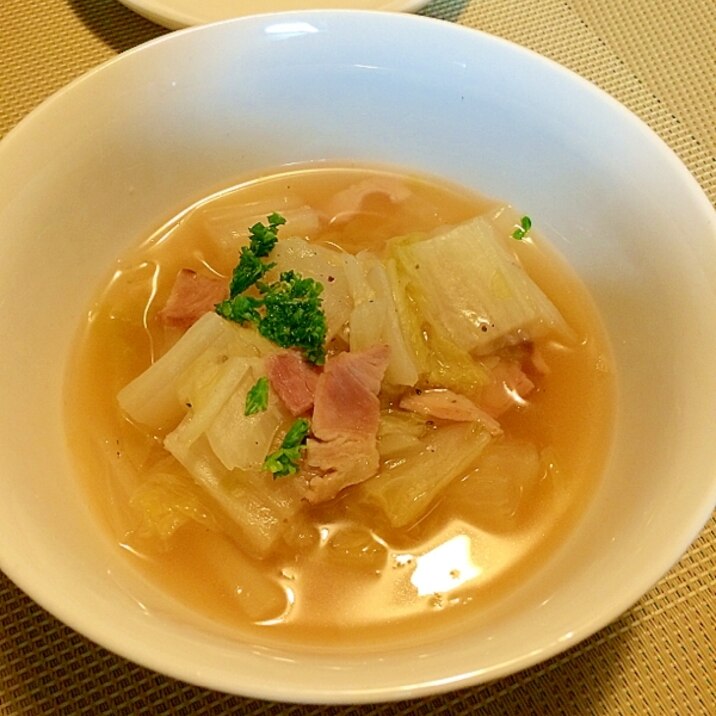 パセリたっぷり☆白菜スープ